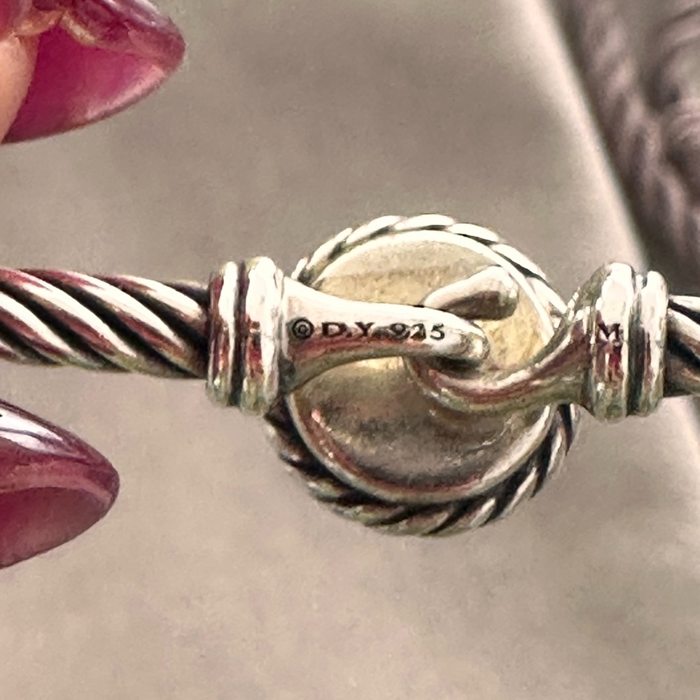 🩷David Yurman Silver Bracelet with amethyst Châtelaine Bracelet silver 925 - Picture 6 of 11